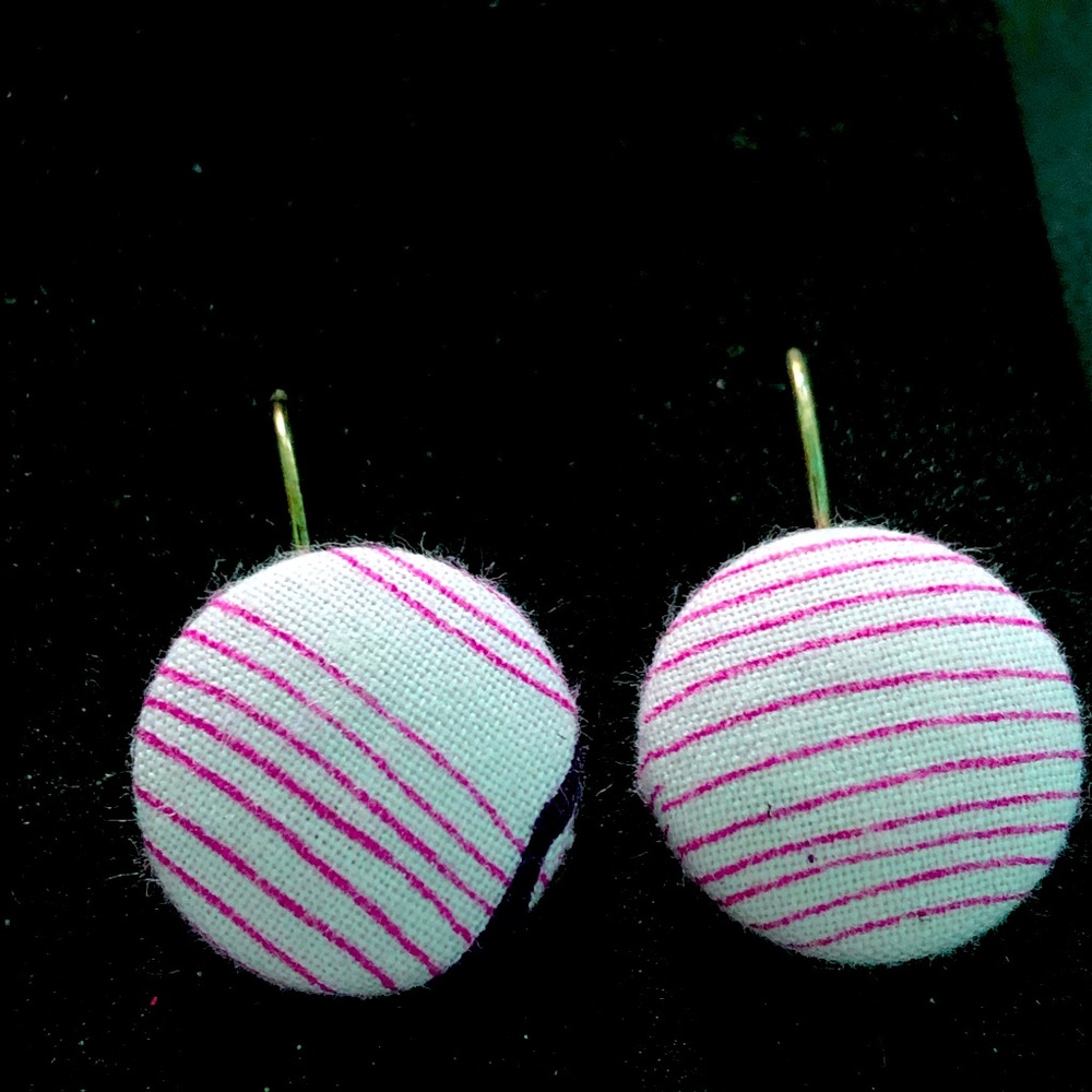 Lightweight Earrings Earrings Purple lavender fabric Pierced